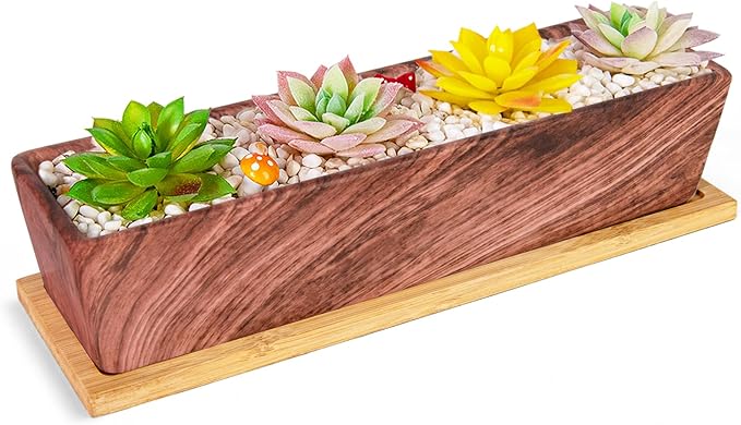 Succulent Pots - 12.1 Inch Large Succulent Pots by ARTKETTY