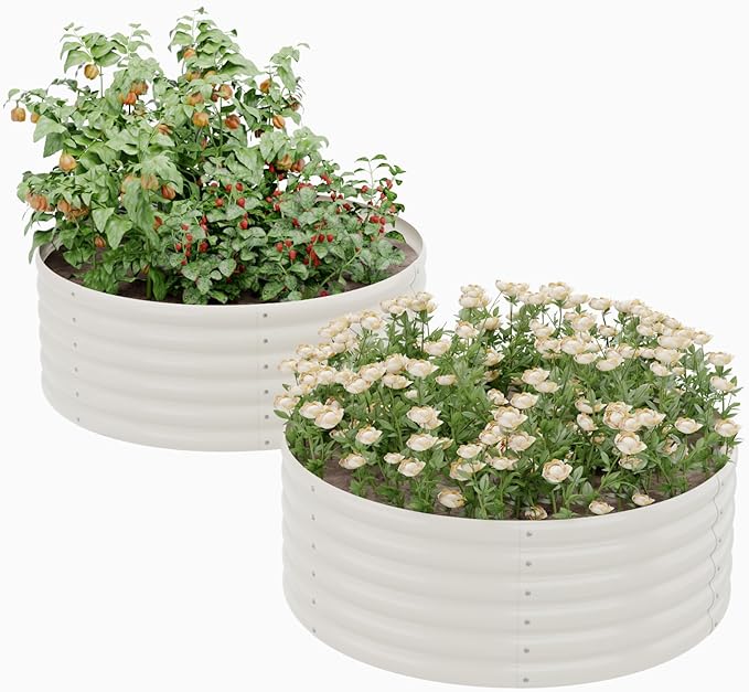 2-Pack 4x1.5ft Galvanized Raised Garden Bed, Outdoor Planter Bed, Metal Planter by Besebay