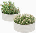 2-Pack 4x1.5ft Galvanized Raised Garden Bed, Outdoor Planter Bed, Metal Planter by Besebay