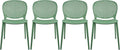2xhome Set of 4 Patio Dining Chairs | Modern Stackable Outdoor Pool Side Chair by 2xhome