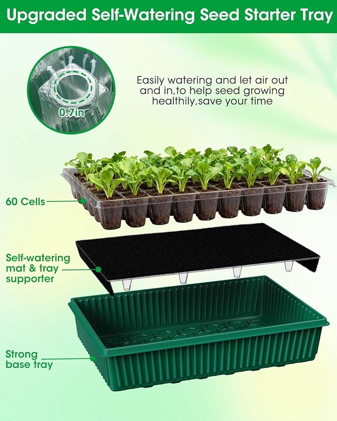 2PCS 120 Cell Self-Watering Seed Starter Tray Kit - Image 6