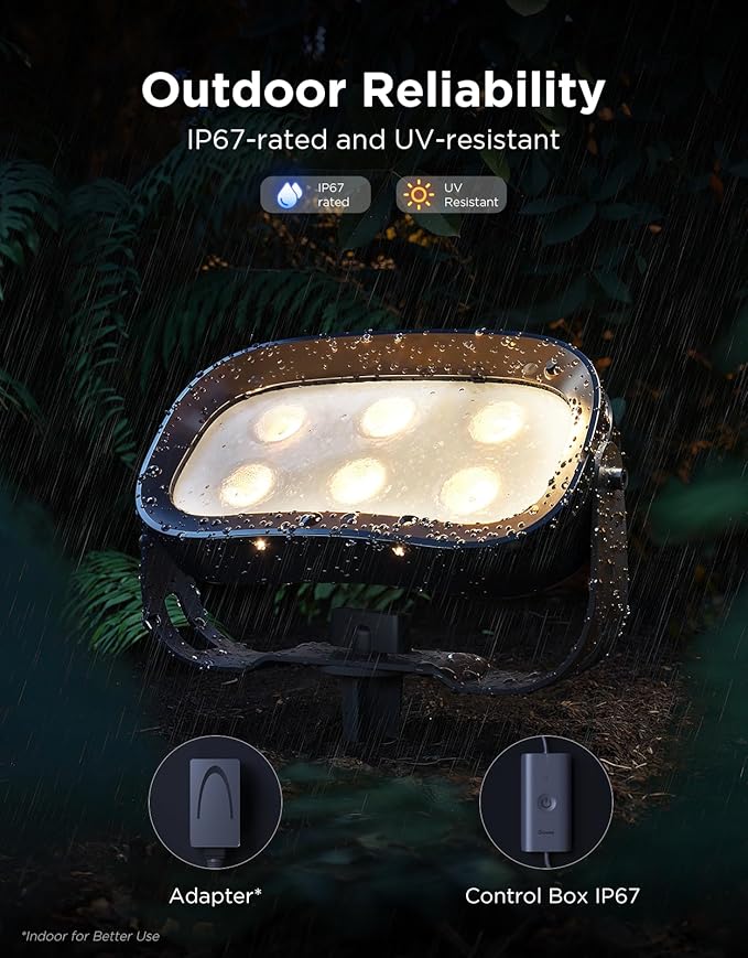Govee Outdoor Tree Lights 3-Pack, RGBWIC LED Landscape Lighting, Outdoor Lights - Image 4