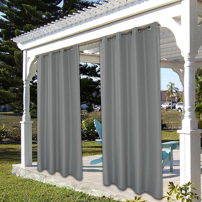 BONZER Outdoor Curtains for Patio Waterproof Thick Privacy Grommet Light - Image 7