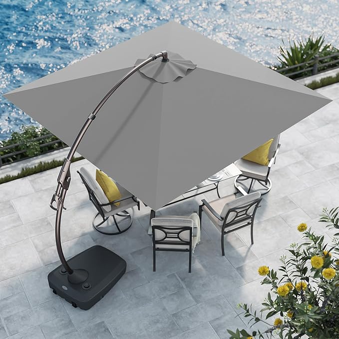 Grand patio 10x10 FT Patio Cantilever Umbrella by GrandPatio