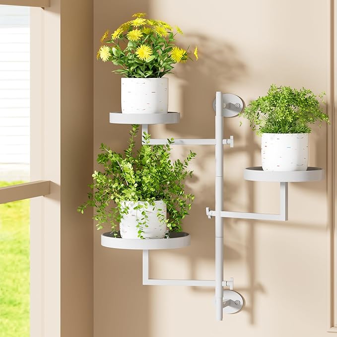 Plant Holder Indoor Rotating Window Plants Shelves Metal Wall Plant Stand 3 by Gaoymsym