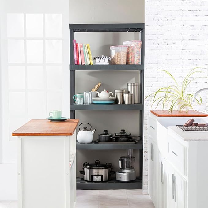 Sterilite 5 Shelf Unit, Heavy-Duty Shelving Storage Rack - Image 5