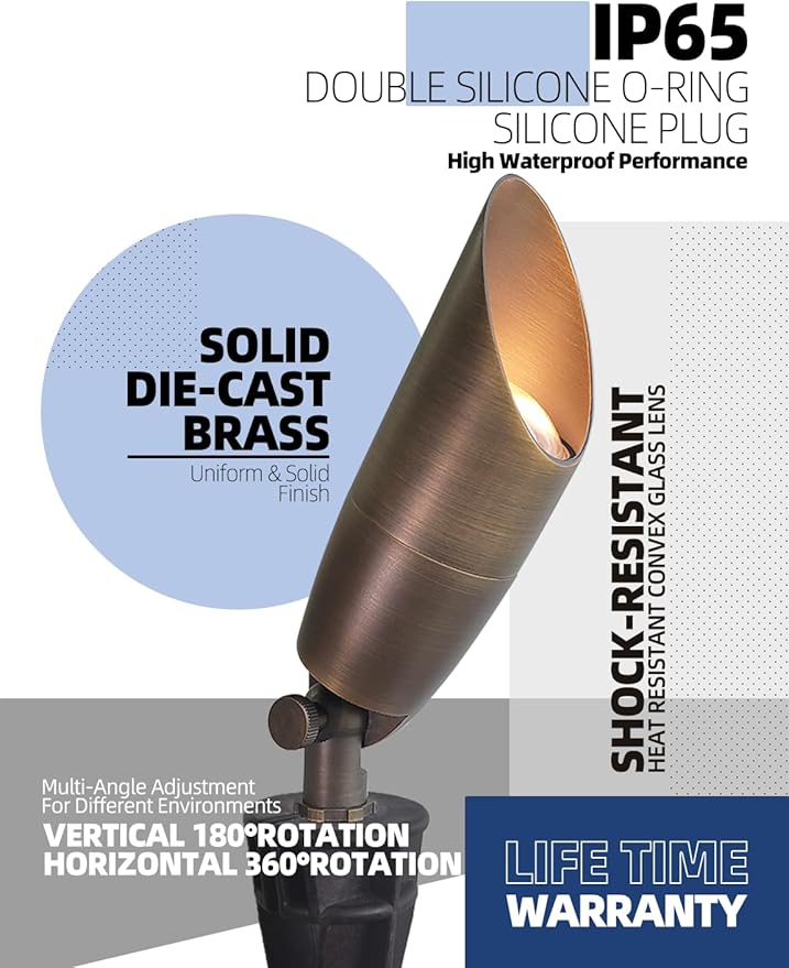 MALORY Solid Brass Landscape Spotlight 1-Pack - Image 3