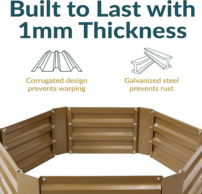 Sunnydaze 11.75" H Raised Metal Garden Bed - Image 2