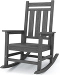 KINGYES Oversized Outdoor Rocking Chair, All-Weather Patio Rocking Chairs by KINGYES