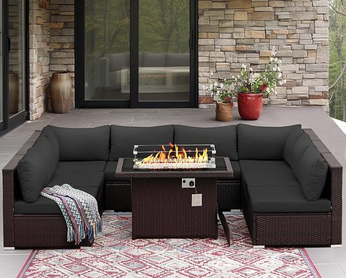 NICESOUL 9 Piece Extra Large Outdoor Patio Furniture Set - Image 3