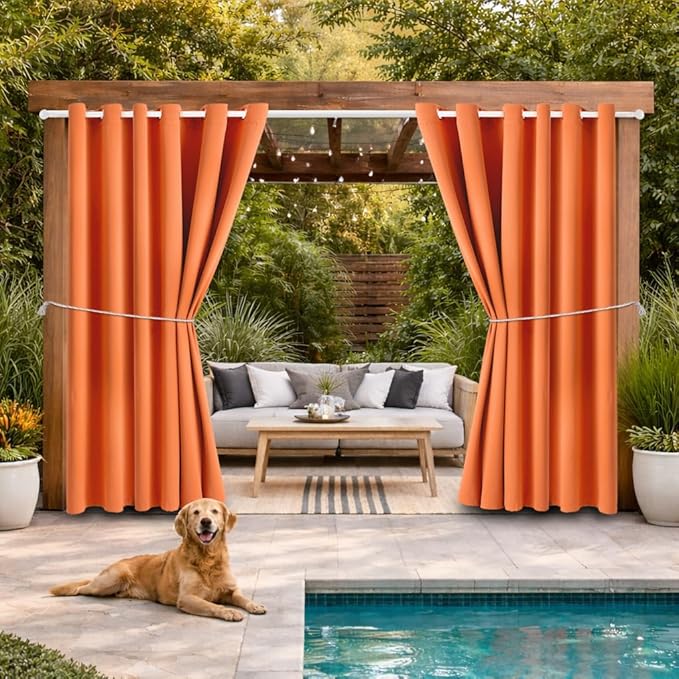 Waterproof Outdoor Curtain W84 x L120 by DivaenCamino