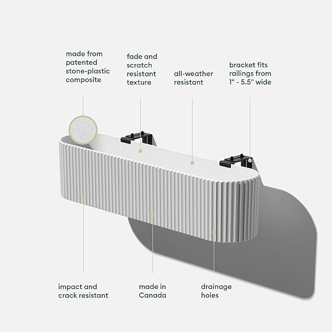 Veradek Demi Series Railing Planter - Image 2