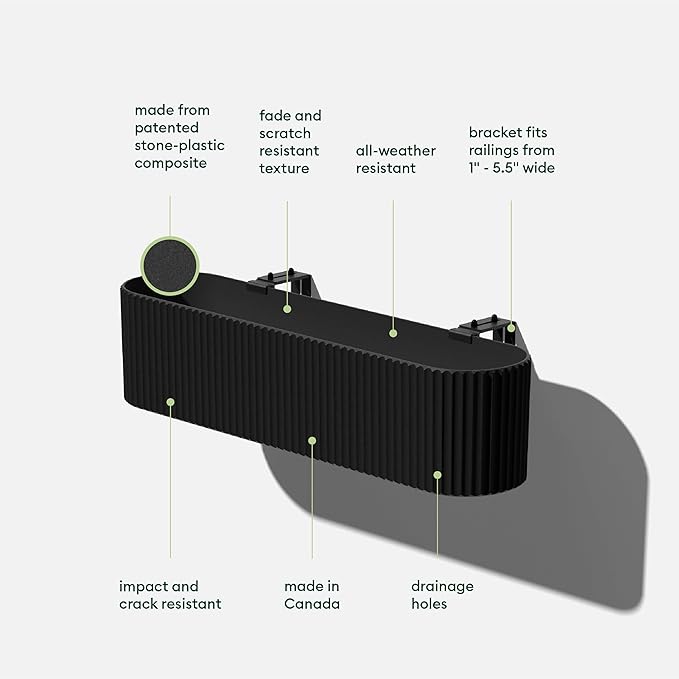 Veradek Demi Series Railing Planter - Image 2