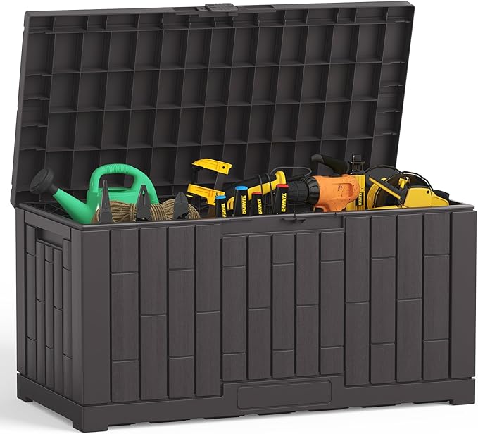 NEWBULIG 60 Gallon Deck Box, Waterproof Outdoor Storage Box by NEWBULIG