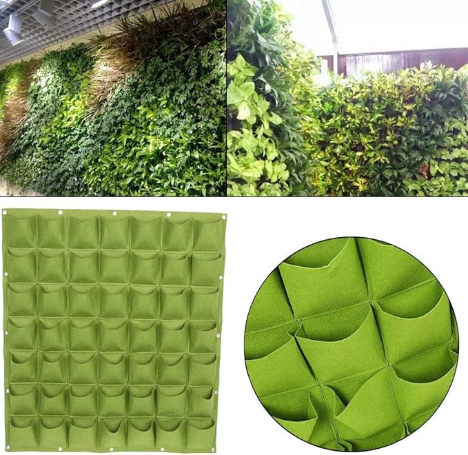 Hanging Planting Grow Bags, 49 Pockets Hanging Vertical Wall Planter Wall - Image 5