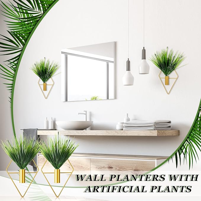 2 Pieces Gold Wall Decor Hanging Planters - Image 6