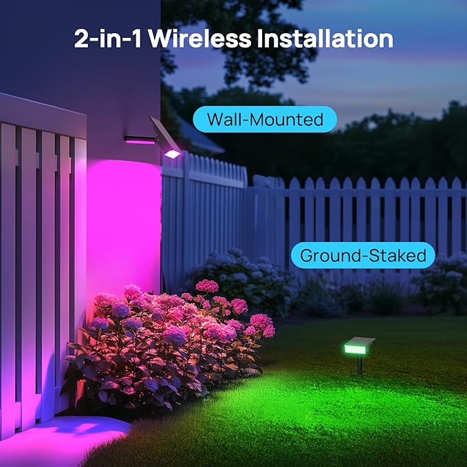 Consciot Solar Spot Lights Outdoor, Adjustable 170° Solar Outdoor Light - Image 10