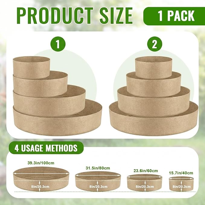 4 Pcs Plant Grow Bags 4 Tiered Strawberry Planter Tower Fabric Raised Garden - Image 2