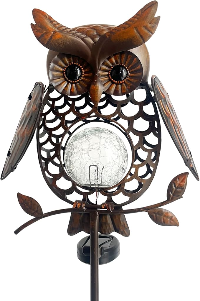 HONGLAND Solar Lights Outdoor Decor Waterproof, Solar Owl Garden Decorative - Image 9