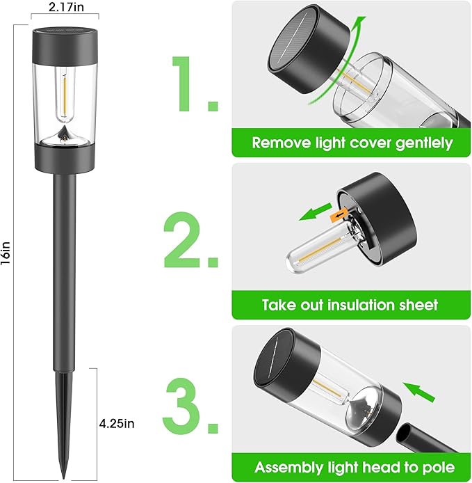 Solar Lights Outdoor, 12 Pack Waterproof Solar Landscape Lighting - Image 4