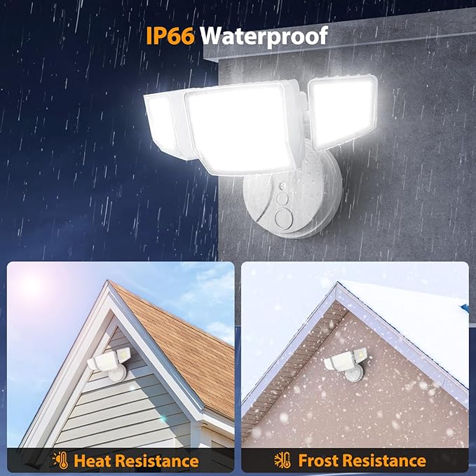 Onforu 90W Flood Lights Outdoor, 10000LM Ultra Bright 4-Head LED Security Light - Image 7