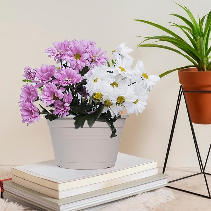 VIDELLY 4 Pcs Hanging Planters, Light Gray - Image 7