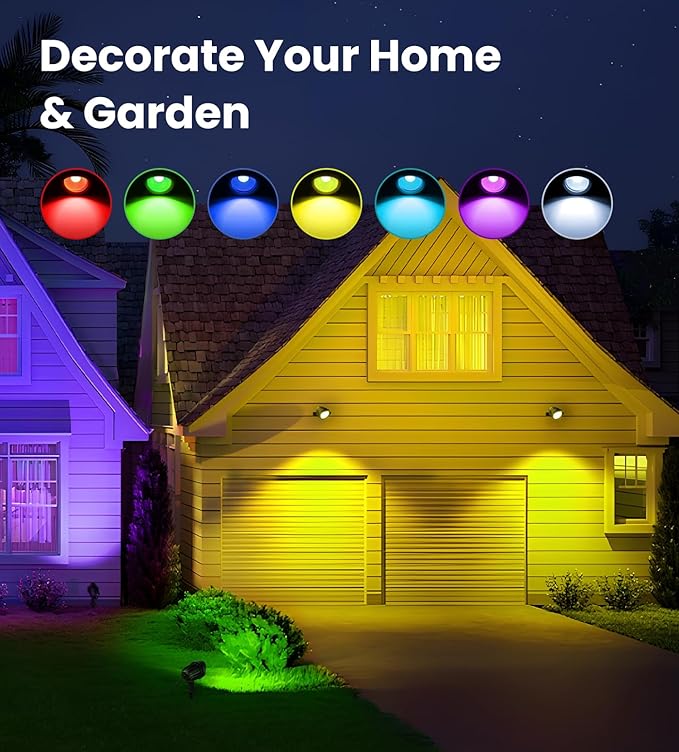 MEIKEE 15W RGB Color Changing Landscape Lighting 120V LED Landscape Lights - Image 2