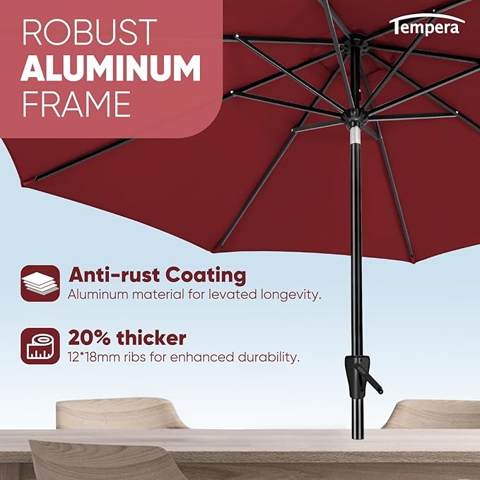 Tempera Patio Market Outdoor Table Umbrella - Image 5