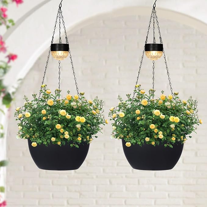 SUNNYPARK 2 Packs Hanging Planters Basket by SUNNYPARK