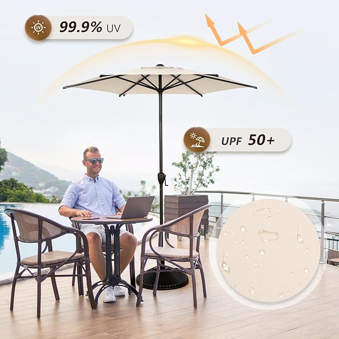 Abba Patio 7.5FT Lyon Outdoor Patio Umbrella Outdoor Table Umbrella - Image 3