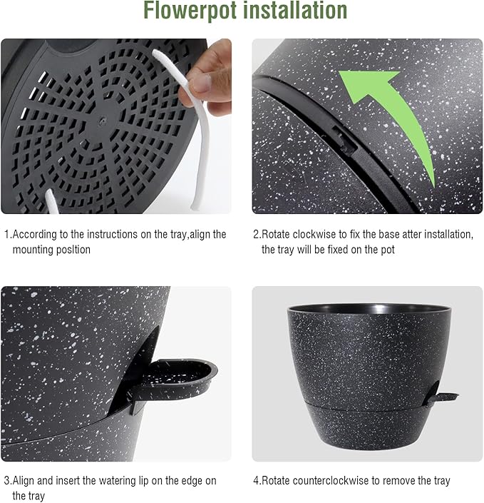 10 inch Self Watering Pots, Plant Pots - Image 4
