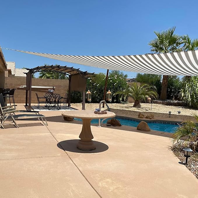 Quictent 12x16ft 185G HDPE Rectangle Sun Shade Sail Canopy 98% UV Block Outdoor - Image 8