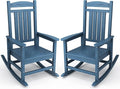 KINGYES HDPE Patio Rocking Chair Set of 2, Outdoor Rocking Chairs Porch Rocker by KINGYES