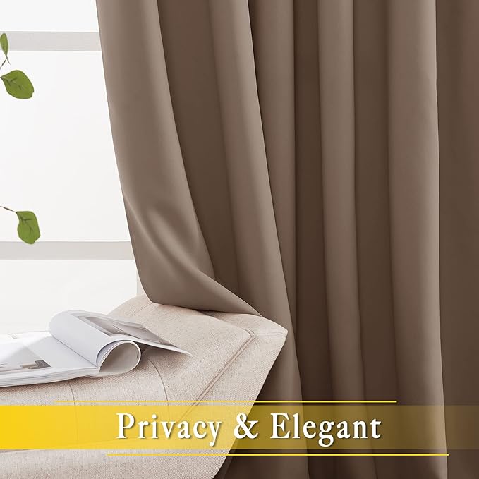NICETOWN Blackout Blinds for Patio Door, Sliding Door Insulated Blackout - Image 4