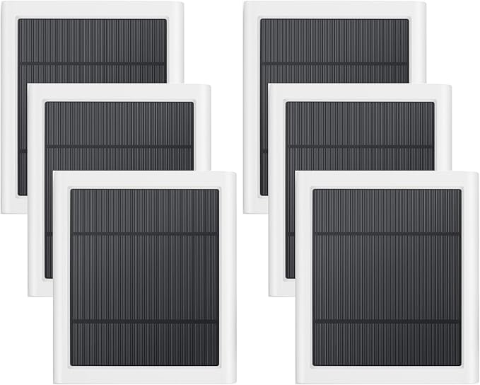 6 Pack IP65 Solar Panel for Rings Camera, 4W Solar Charger Compatible by Paodekua