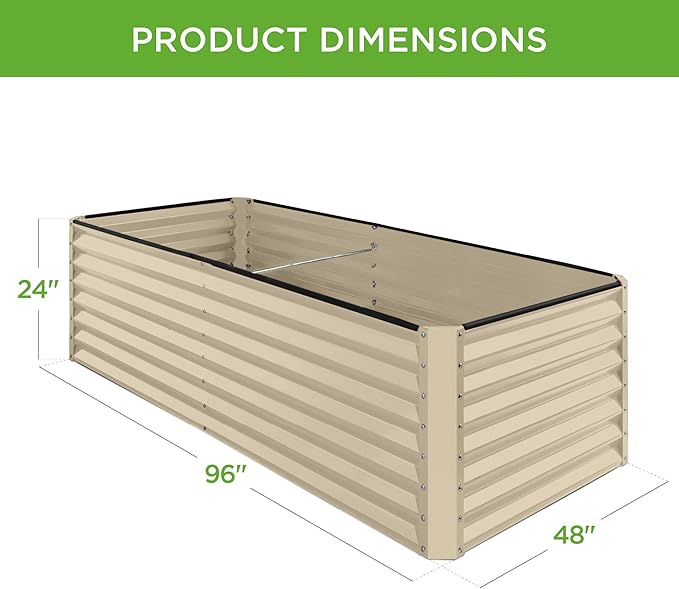 Best Choice Products 8x4x2ft Outdoor Metal Raised Garden Bed, Deep Root Planter - Image 8