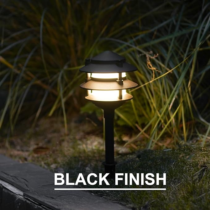 GOODSMANN Landscape Lighting 4PK Pathway Lights Low Voltage 2.2 Watt LED 12V AC - Image 3