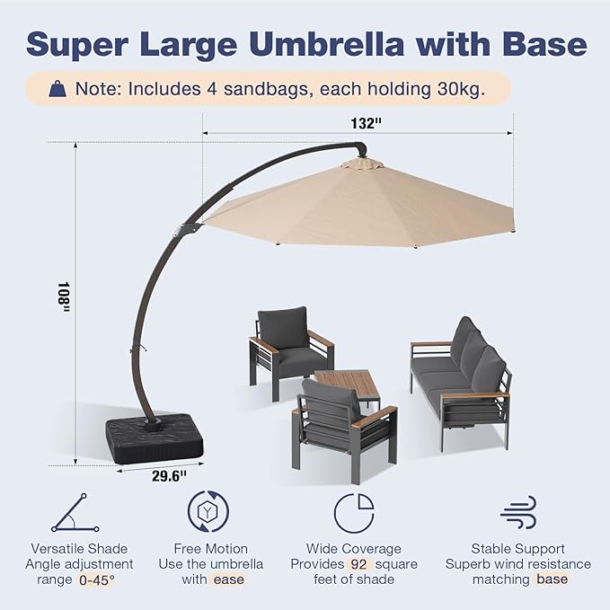 Aoxun Aluminum Patio Furniture Set - Image 6