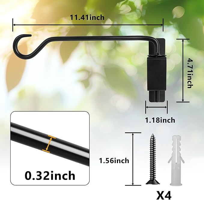 2PCS Wall Mounted Plant Hanger, Indoor/Outdoor Decorative Hook - Image 5