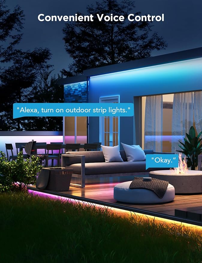 Govee Outdoor LED Strip Lights, 98.4ft Smart Outdoor Lights Work - Image 8