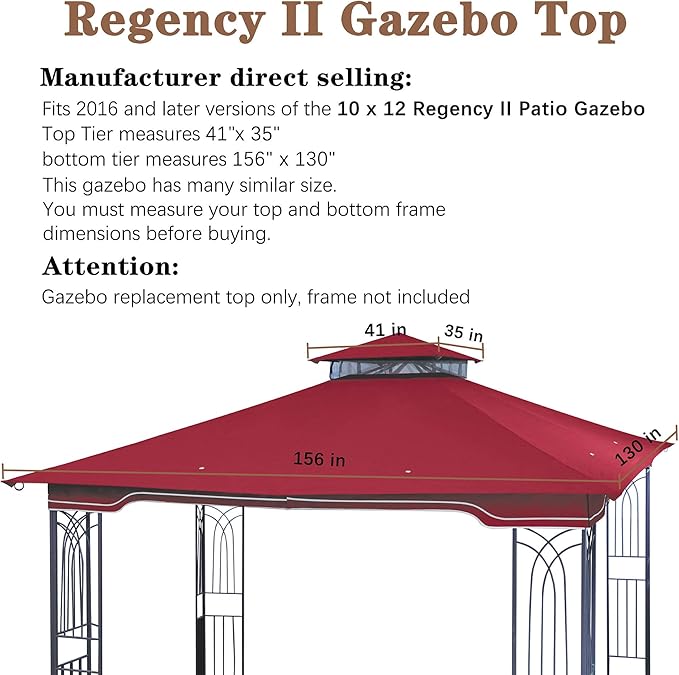 SCOCANOPY Replacement Gazebo Canopy - Image 3