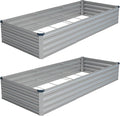 Vengarus 2 Pack 9x3x1FT Galvanized Raised Garden Bed Kit, Outdoor Metal Planter by Vengarus