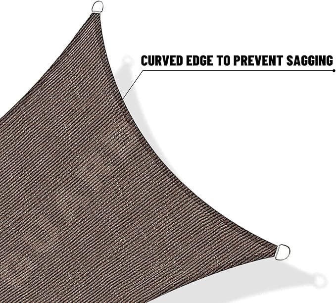 SUNNY GUARD Custom Size 6'x8' Brown Sun Shade Sail Rectangle UV Block Shade - Image 7