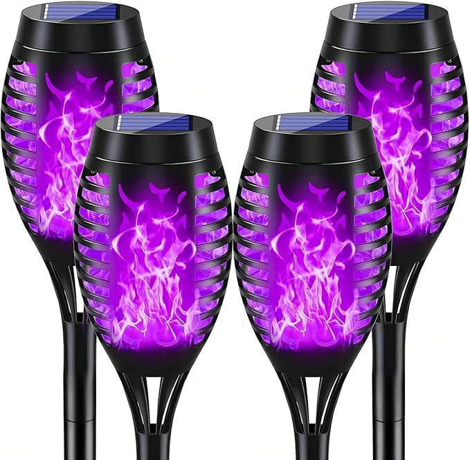 4 Pack Outdoor Solar Flame Light, Solar Lights Outdoor - Image 9