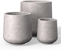 Kante 15.3"+11.6"+8.2" Dia Round Concrete Planter, Large Outdoor Indoor Planter by Kante
