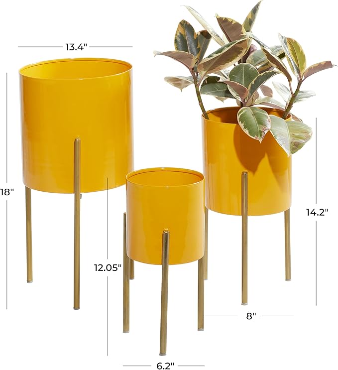Deco 79 Metal Indoor Outdoor Planter Large Planter Pot - Image 6