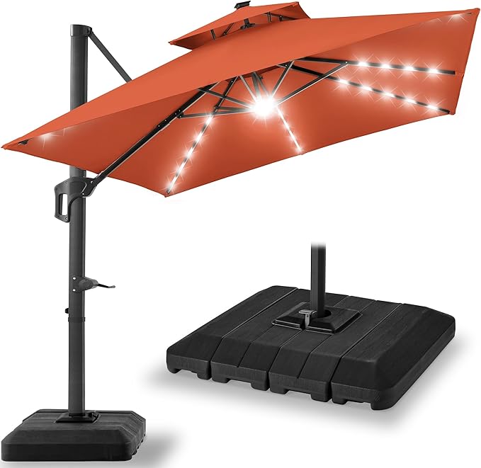 Best Choice Products 10x10ft Cantilever Patio Umbrella w/Base Included by BestChoiceProducts
