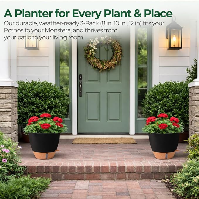 T4U 3 Pack Self Watering Pots - Image 9