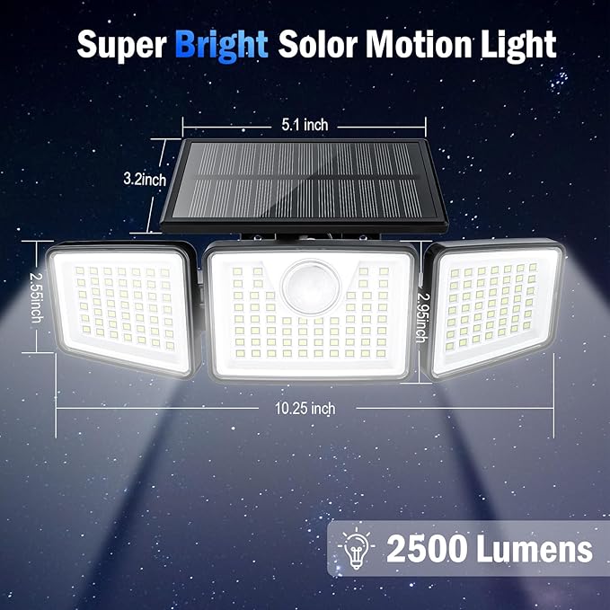 2500LM Solar Lights Outdoor - Image 7