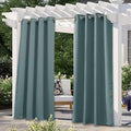 NICETOWN Greyish Blue Blackout Outdoor Curtains by NICETOWN